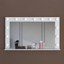 Hanah Home EF110 - 5167 Mesa de maquillaje blanca con 13 focos